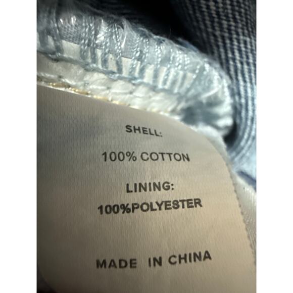 Superdown Women's Blue Frayed Raw Hem High Waisted Straight Denim Jeans Pants 25 - Picture 5 of 5